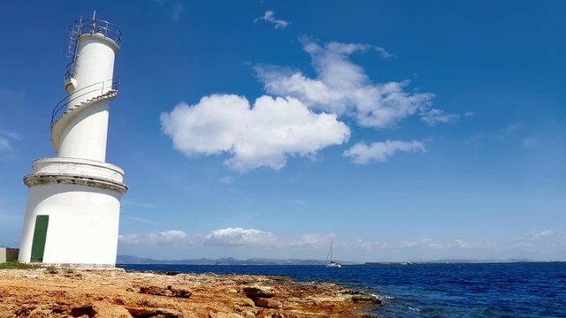 La Savina lighthouse in Formentera Sabina near Ibiza