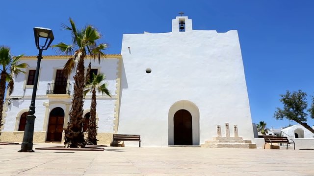 Formentera San Francisco Javier white church mediterranean