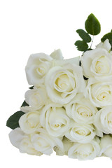 bouquet of white fresh roses