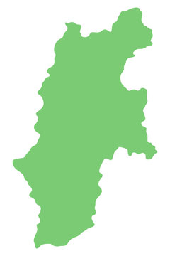 Fototapeta 長野県の地図