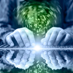 Hands on the keyboard