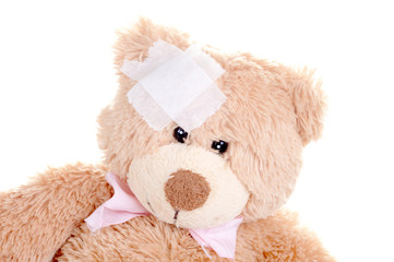 Injured Sweet Teddy Bear