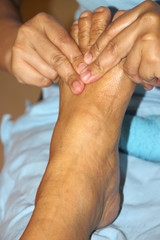 Fototapeta premium Reflexology massage, spa foot treatment,Thailand
