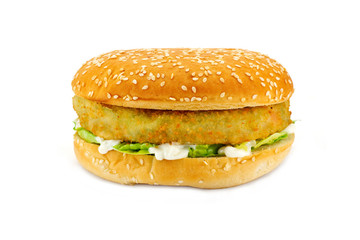 Vegetarian Burger could also be Chichen burger