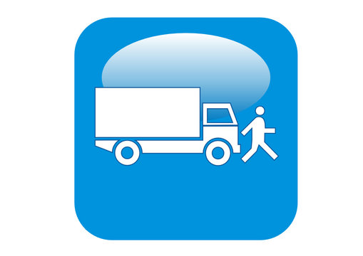App - Gebotszeichen - Stra&szlig;e nur f&uuml;r LKW