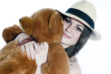 fashion girl with teddy bear © Eduardo J. Cabaleiro