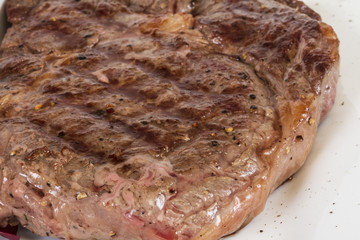 Grilled Beef Steak Isolated On a White Background