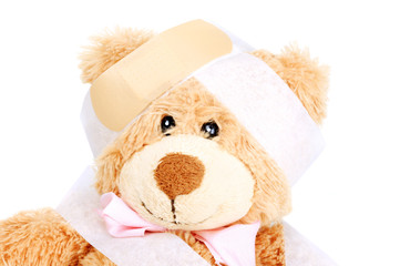 Injured Sweet Teddy Bear