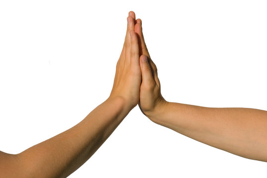 Handfl&auml;chen sind gegeneinander gerichtet