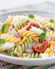 plate of pasta salad