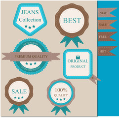 COLLECTION OF VECTOR BADGES AND LABELS