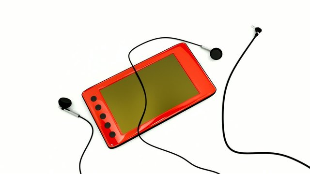 red mp3 player
