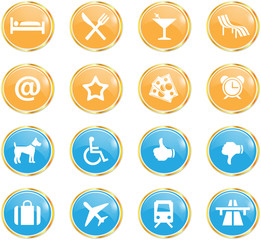 icone vettoriali hotel e vacanze