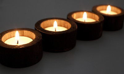 bougies en bois naturelles