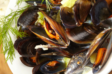 mussels with lemon