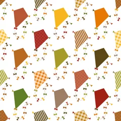 Kites Pattern Autumn Colors Seamless Pattern © Jan Engel