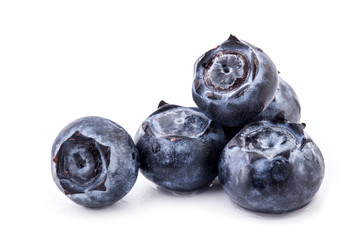 Blueberries isolated on white background