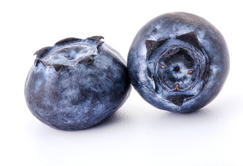 Blueberries isolated on white background