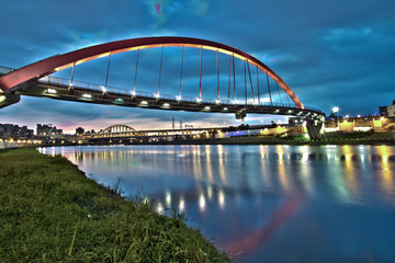 Fototapeta na wymiar sunset with bridge