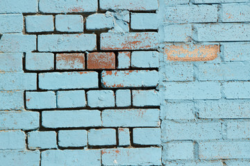Blue bricks.