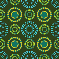 Decorative circles pattern on dark