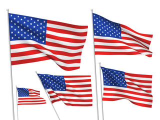 United States (USA) vector flags