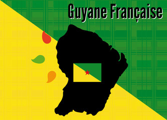 Guyane Kit 1 carte+drapeau