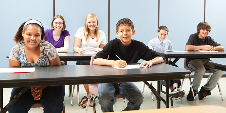 School Kids Diversity Banner