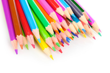 Color pencils isolated on white
