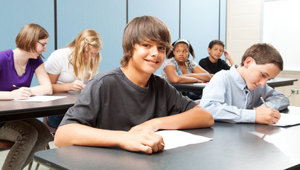 School Kids in Class - Wide Banner © Lisa F. Young