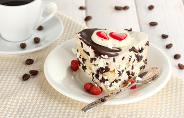 sweet cake with chocolate