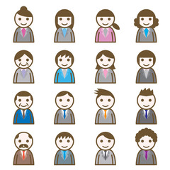 アイコン ビジネスマン ビジネスウーマン 人々