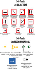Panneaux code fluvial OBLIGATIONS ET RECOMMANDATIONS