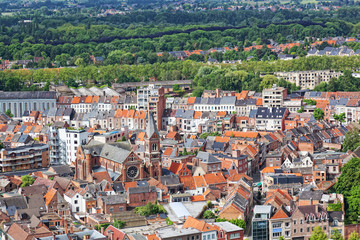Fototapeta na wymiar View of the city of Malines (Mechelen) , Belgium
