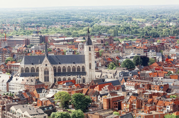 Fototapeta na wymiar View of the city of Malines (Mechelen) Belgium