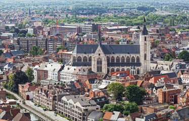 Fototapeta na wymiar View of the city of Malines (Mechelen) , Belgium