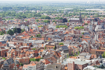 Fototapeta na wymiar View of the city of Malines (Mechelen) Belgium