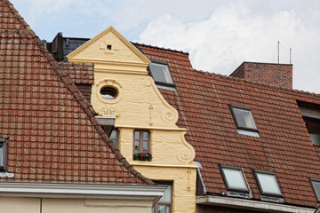 Ancient architecture in the Belgian city of Mechelen (Malines) 