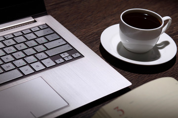 Coffee at business workplace