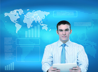 Business person and technology related background