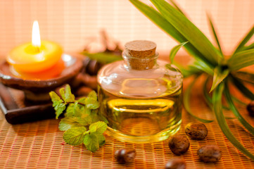 Bottle of aromatic essence oil