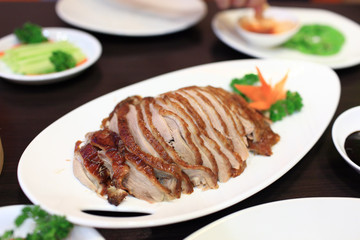 Peking Duck on plate