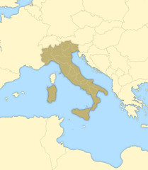 Obraz premium Map of Italy