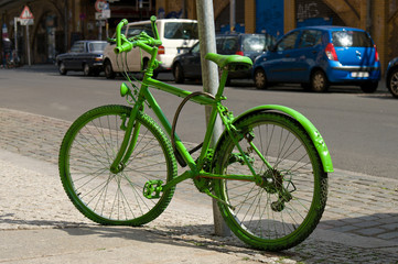 Green bicycle