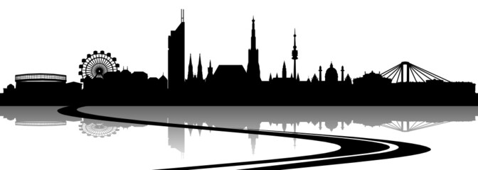 Wien Skyline Straße