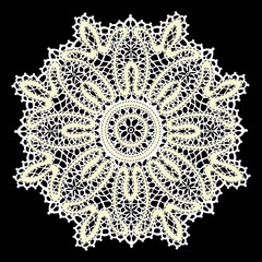 Delicate lace doily pattern