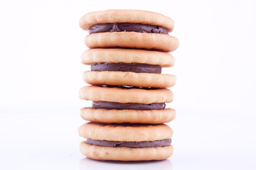 biscuits with chocolate cream