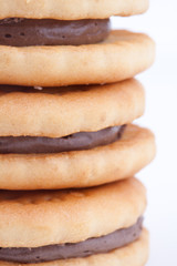 biscuits with chocolate cream