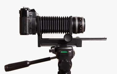 Old camera with extension