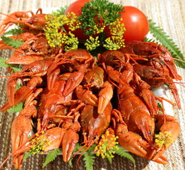 cooked crayfish